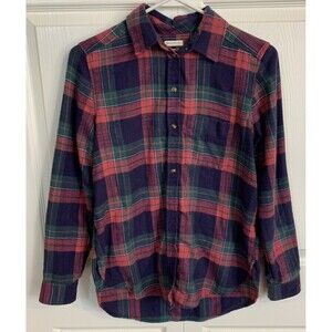 American Eagle AHH-MAZingly Soft Boyfriend Fit Plaid Flannel Shirt Women's XS